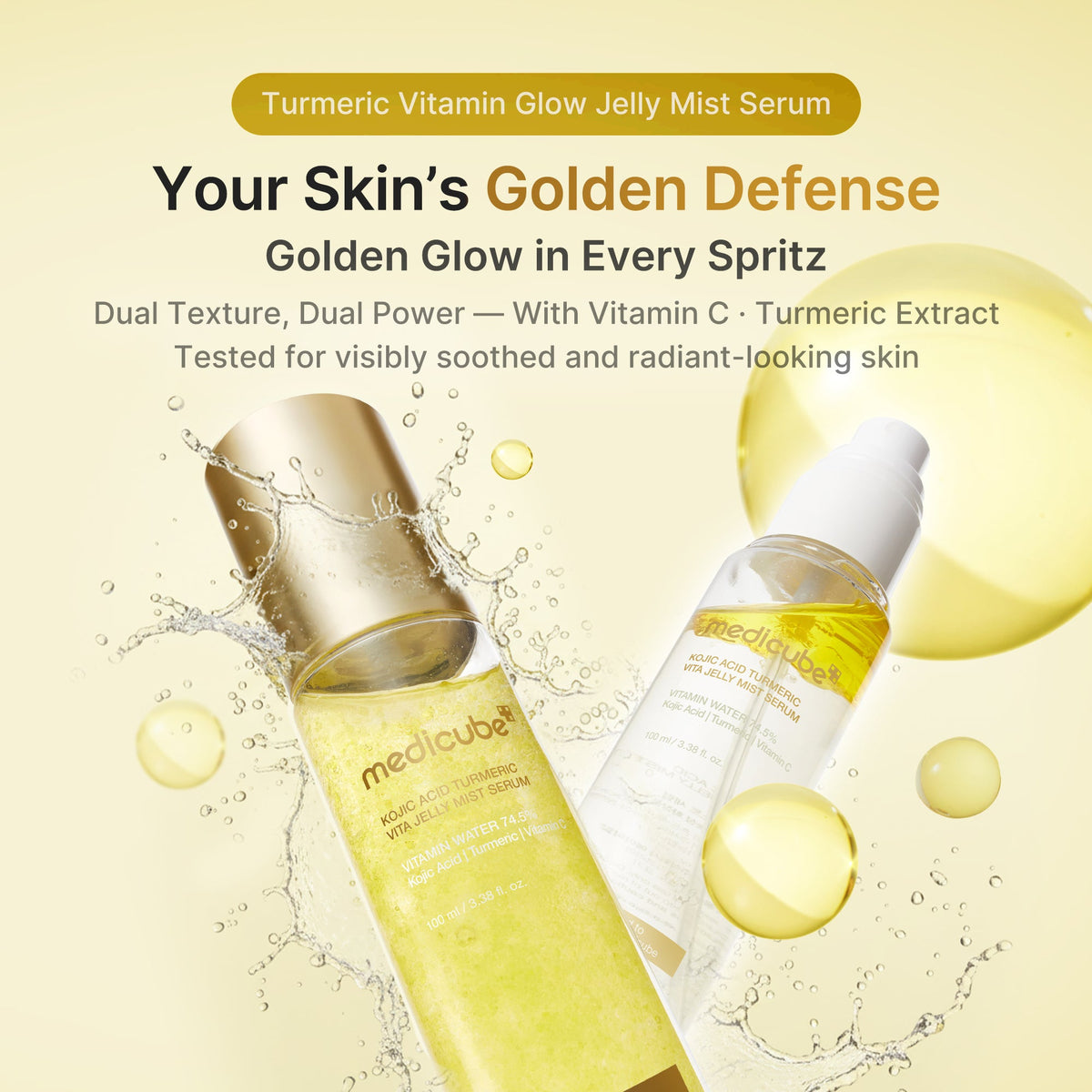 Kojic Acid Turmeric Vitamin Gold Jelly Mist Serum X3