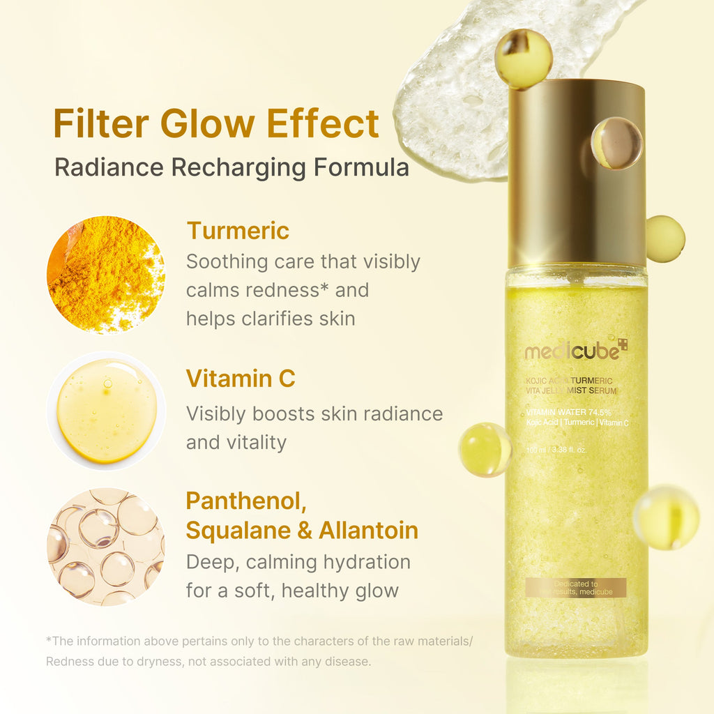 Kojic Acid Turmeric Vitamin Gold Jelly Mist Serum X3