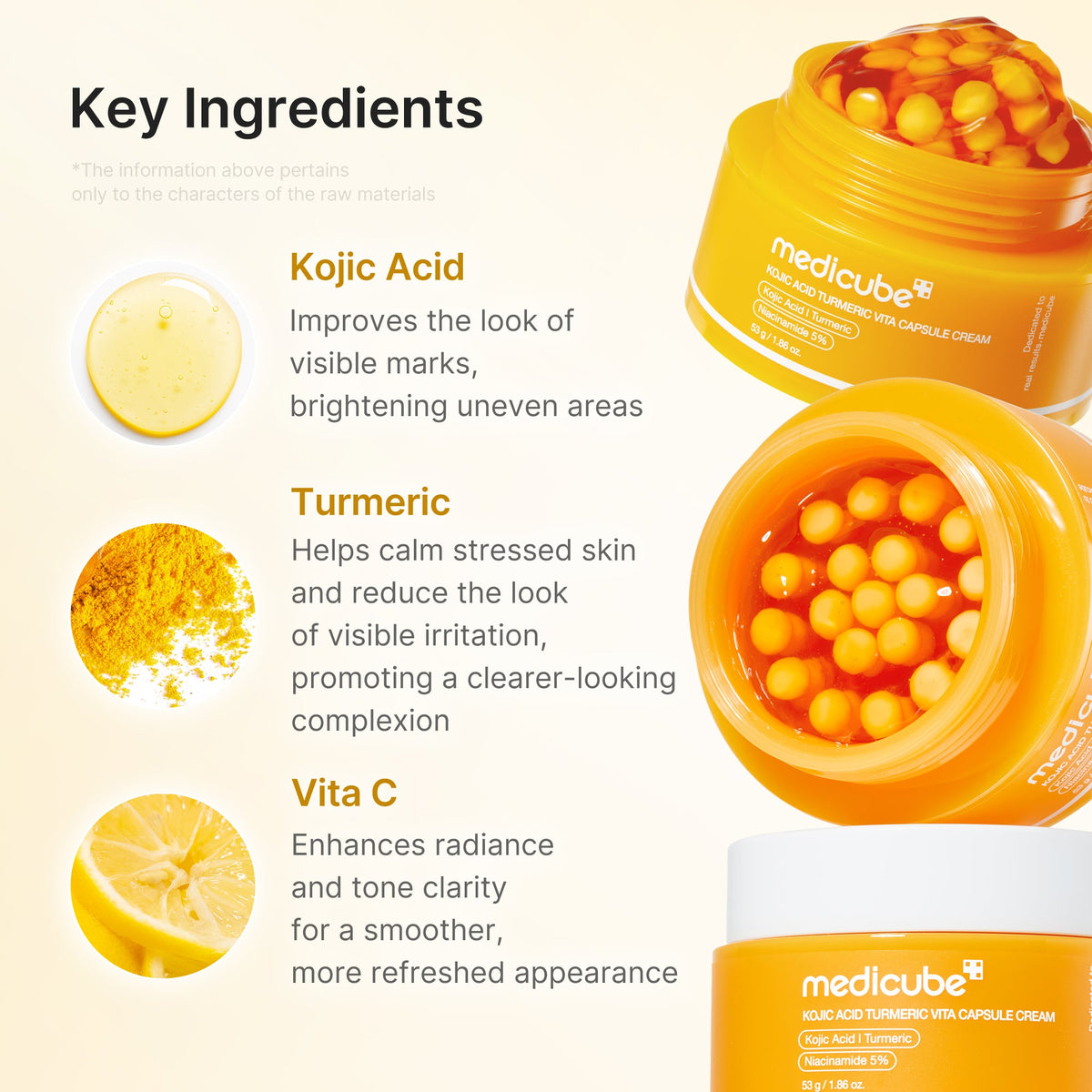 Kojic Acid Turmeric Vita Capsule Cream X4