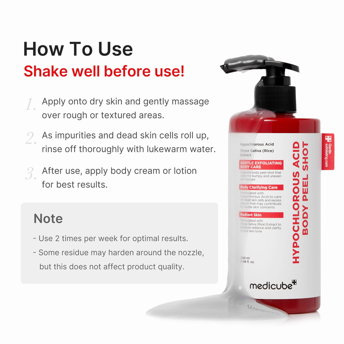 Hypochlorous Acid Rice Body Peel Shot Y3