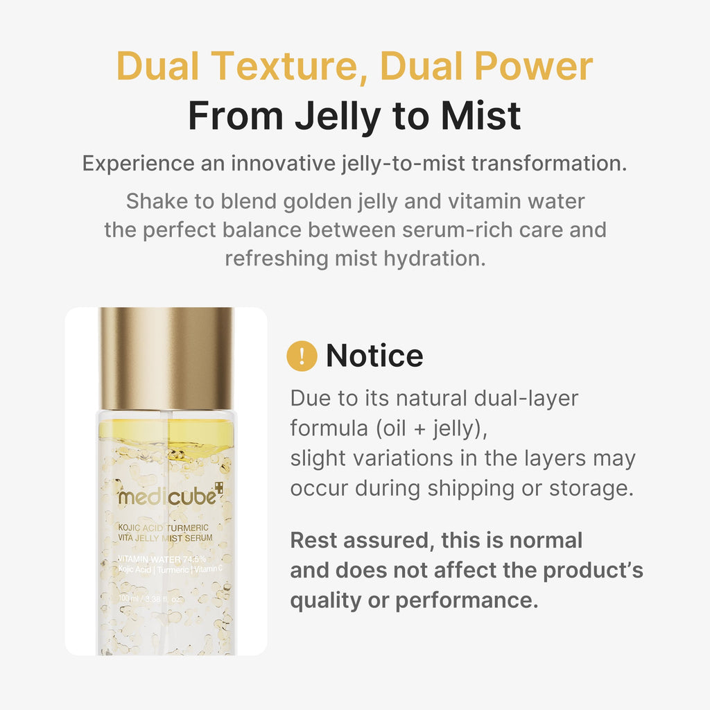 Kojic Acid Turmeric Vitamin Gold Jelly Mist Serum X3
