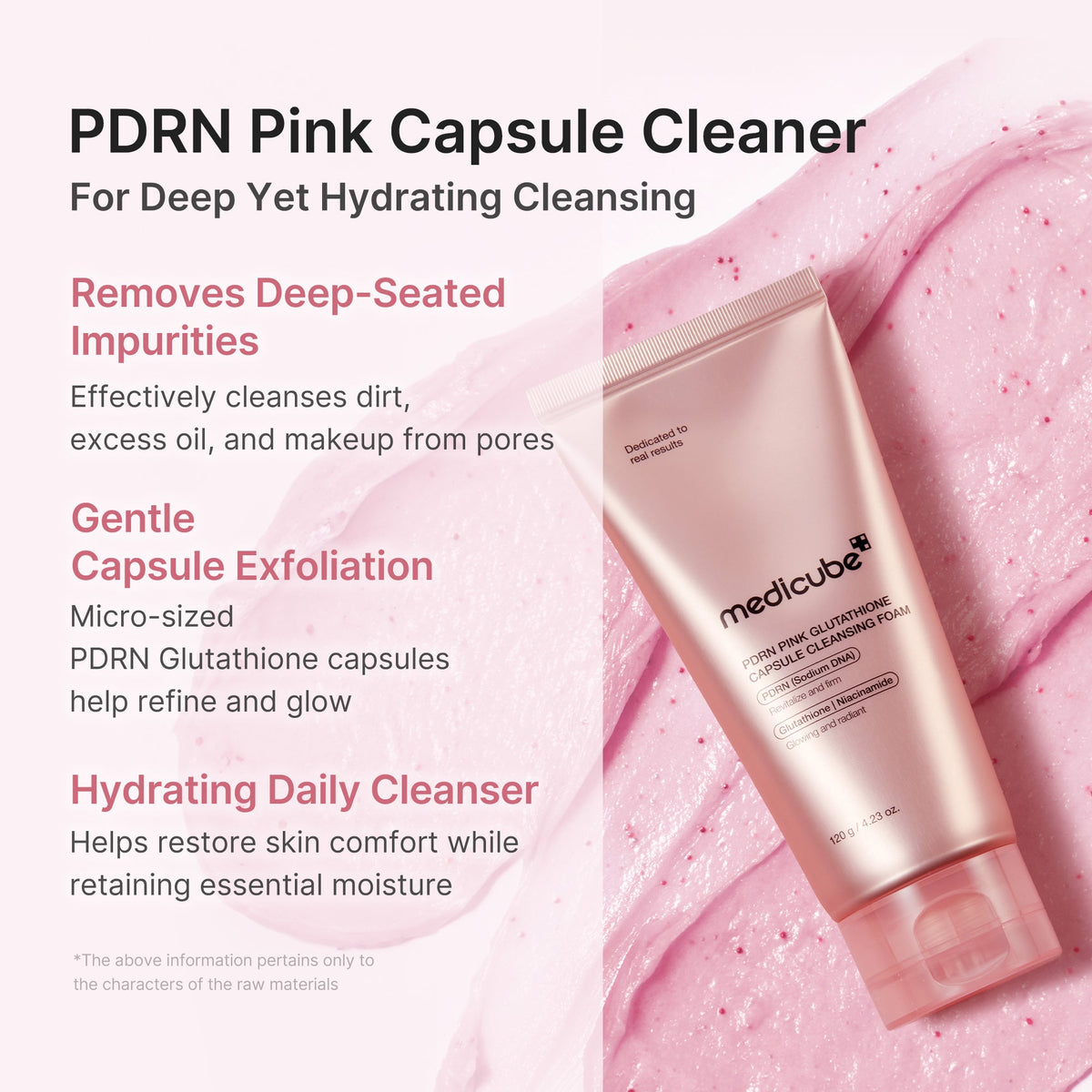 PDRN Pink Glutathione Capsule Foam Cleanser K4