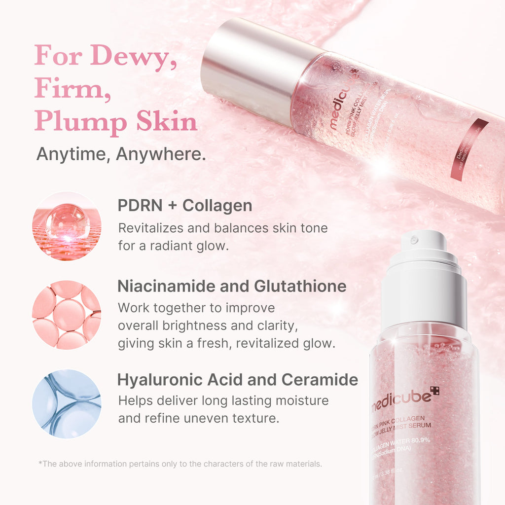 PDRN Pink Collagen Glow Jelly Mist Serum D3