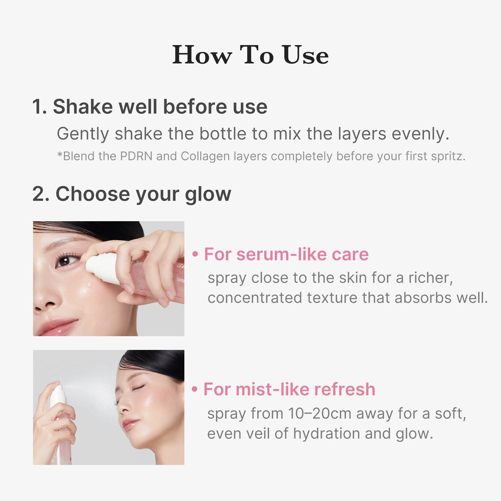 PDRN Pink Collagen Glow Jelly Mist Serum D3