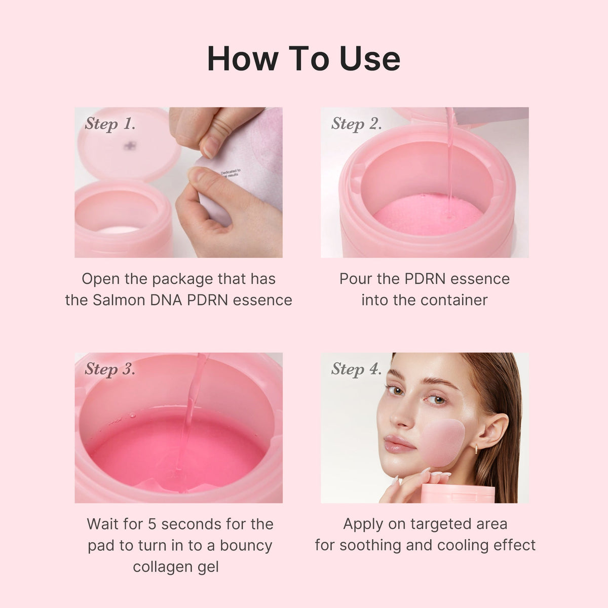 PDRN Pink Collagen Gel Toner Pad M4